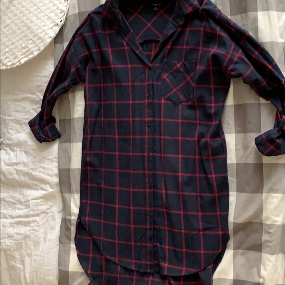 Lulus Plaid Button Down Dress - image 1